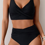Visok Pas Trdno Bodycon Dva Kosa Kopalni Set