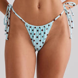 Retro Pika Dots Halter Triangularni Bikini Set