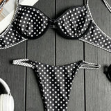 Šik Bikini Set z Nizkim Pasom s Piko