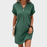 Luna - Obleka z V-izrezom" could be rewritten as "Luna - V-Neck Dress.