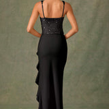 Bela - Corset obleka iz satena