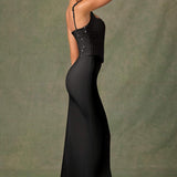 Bela - Corset obleka iz satena