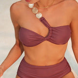 Zavita enoramnica z naramnicami Bikini komplet