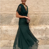Eleganten V-izrez obleka
