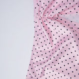 Roza pikčasta halter krilo stil tri delni kopalni set