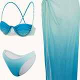 Gradient Mesh Krilo Brez Hrbtne Tri Delni Kopalni Set