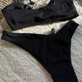 Trden Izrezan Biserasti Bikini Set