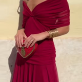 Eleganten V-izrez obleka