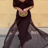 Eleganten V-izrez obleka