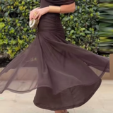 Eleganten V-izrez obleka