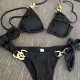 Bikini set z metalnim verižnim vrvico
