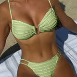 Bikini set brez hrbta z vrvico