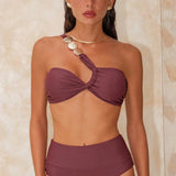 Zavita enoramnica z naramnicami Bikini komplet