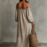 Ženska Maxi obleka | Off Shoulder & Romantičen slog