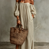 Ženska Maxi obleka | Off Shoulder & Romantičen slog