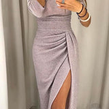 Natália - Chic obleka z odprtimi rameni