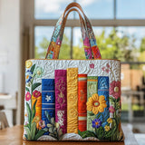 Floral Library Tote Bag