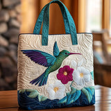 Ročno Kvačkana Torba - Kolibri in Bele Rože