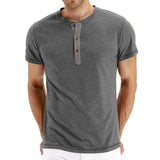 T-Shirt Henley - Mehka Mreža Ovratnik