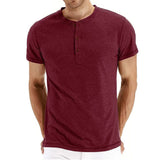 T-Shirt Henley - Mehka Tkanina S Kratko Ovratnico