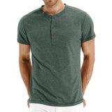 T-Shirt Henley - Mehka Tkanina S Kratko Ovratnico