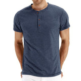 T-Shirt Henley - Mehka Mreža Ovratnik