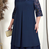 Madalena - Casual Dress with Embroidery