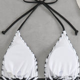 Halter Zebra Print Triangularni Bikini Set