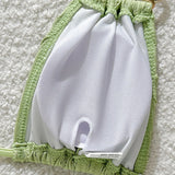 Bikini set brez hrbta z vrvico