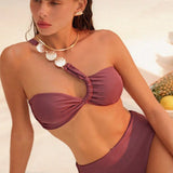 Zavita enoramnica z naramnicami Bikini komplet