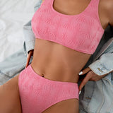 Guban Bikini Set z Srednjim Pasom