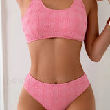 Guban Bikini Set z Srednjim Pasom