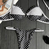 Šik Bikini Set z Nizkim Pasom s Piko