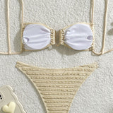 Bikini set brez hrbta z vrvico