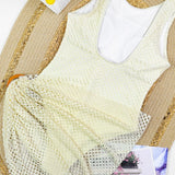 Trdna mrežasta pokrivala Bodycon dvodelni kopalni set