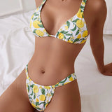 Cvetlični brazilski bikini komplet