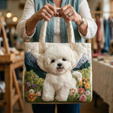 Artizanal Matelasse Tote Bag - Enchanted Cyan