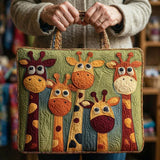 Giraffe Print Quilted Bag