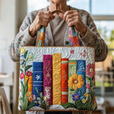 Floral Library Tote Bag