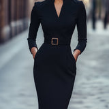 Iara - Elegantna Črna Obleka