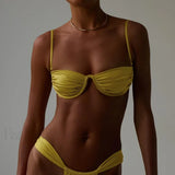 Roza mrežasti bikini set