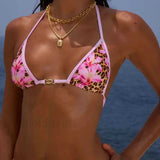 Nabrani verižni mikro bikini set